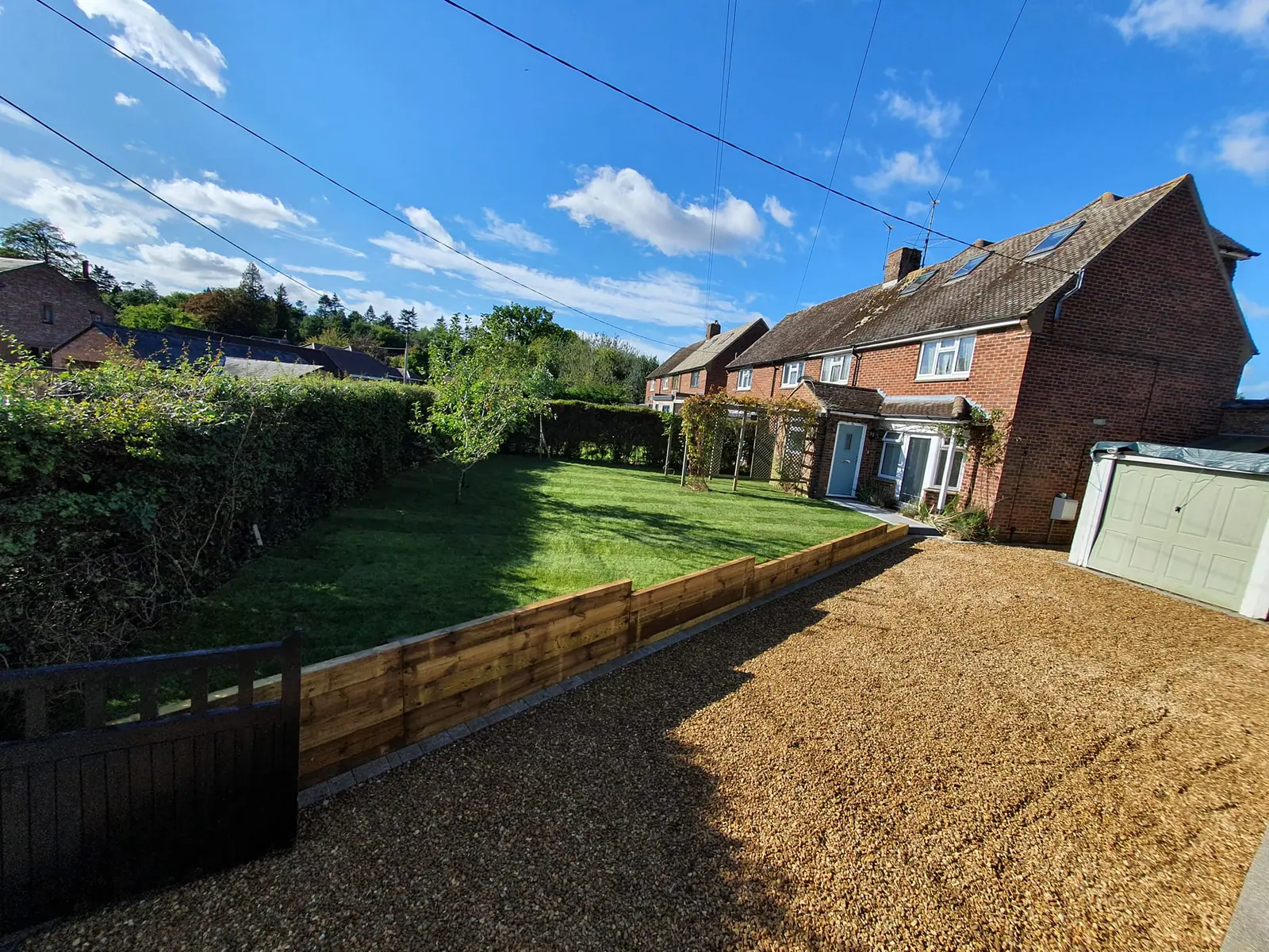 Garden boundary and fencing ready for improvement